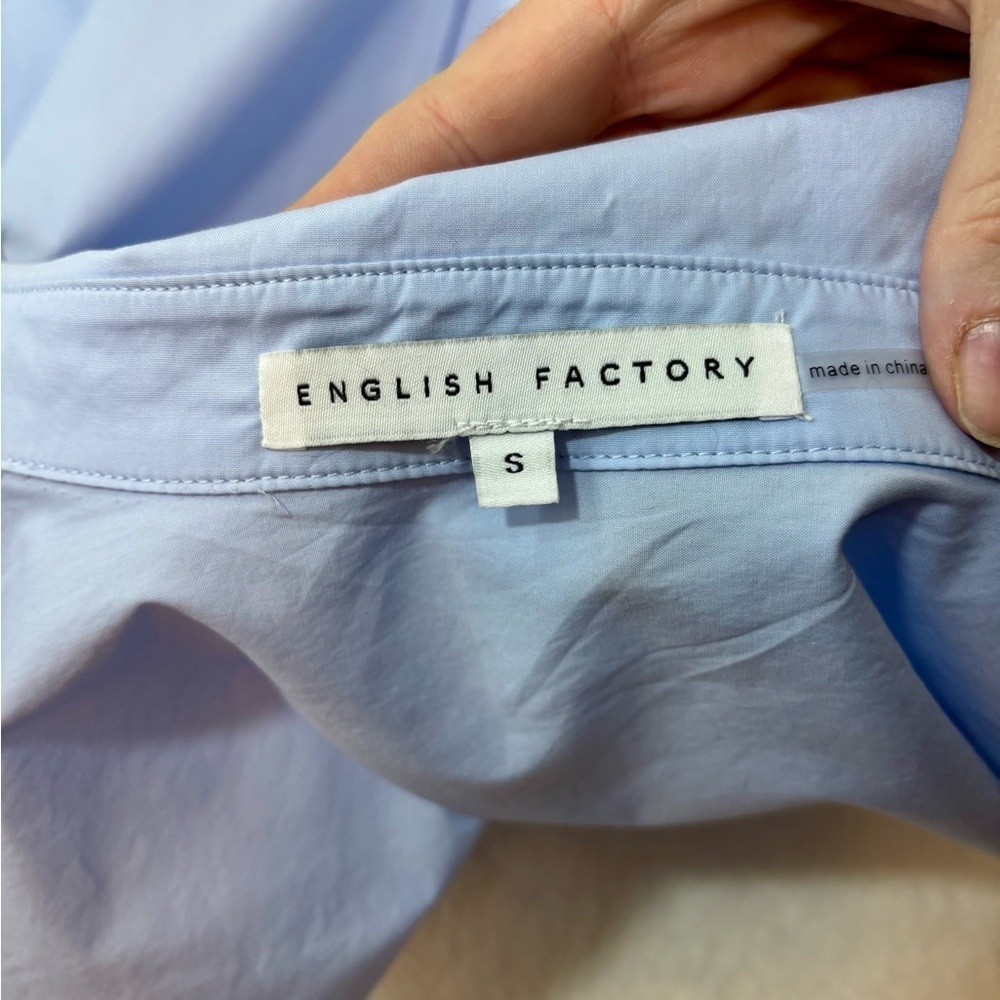 English Factory Sky Blue Button-Down Shirt - Picture 8 of 8